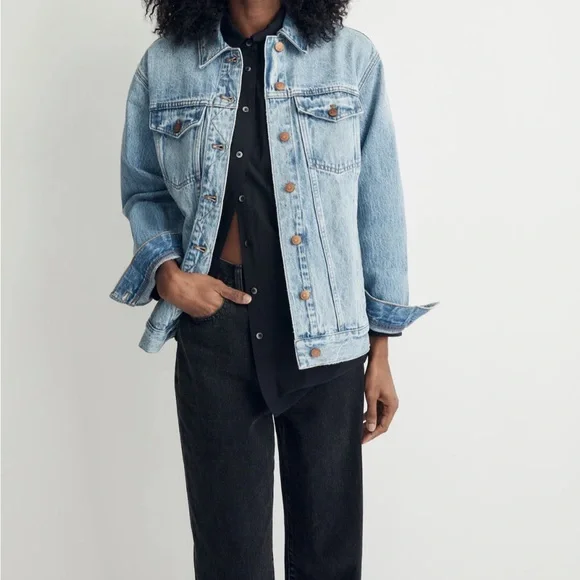 Madewell Jackets Coats Madewell Oversized Trucker Jacket In